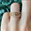 Thumbnail: Diamond filigree buckle ring in 14ct Yellow gold Ring 