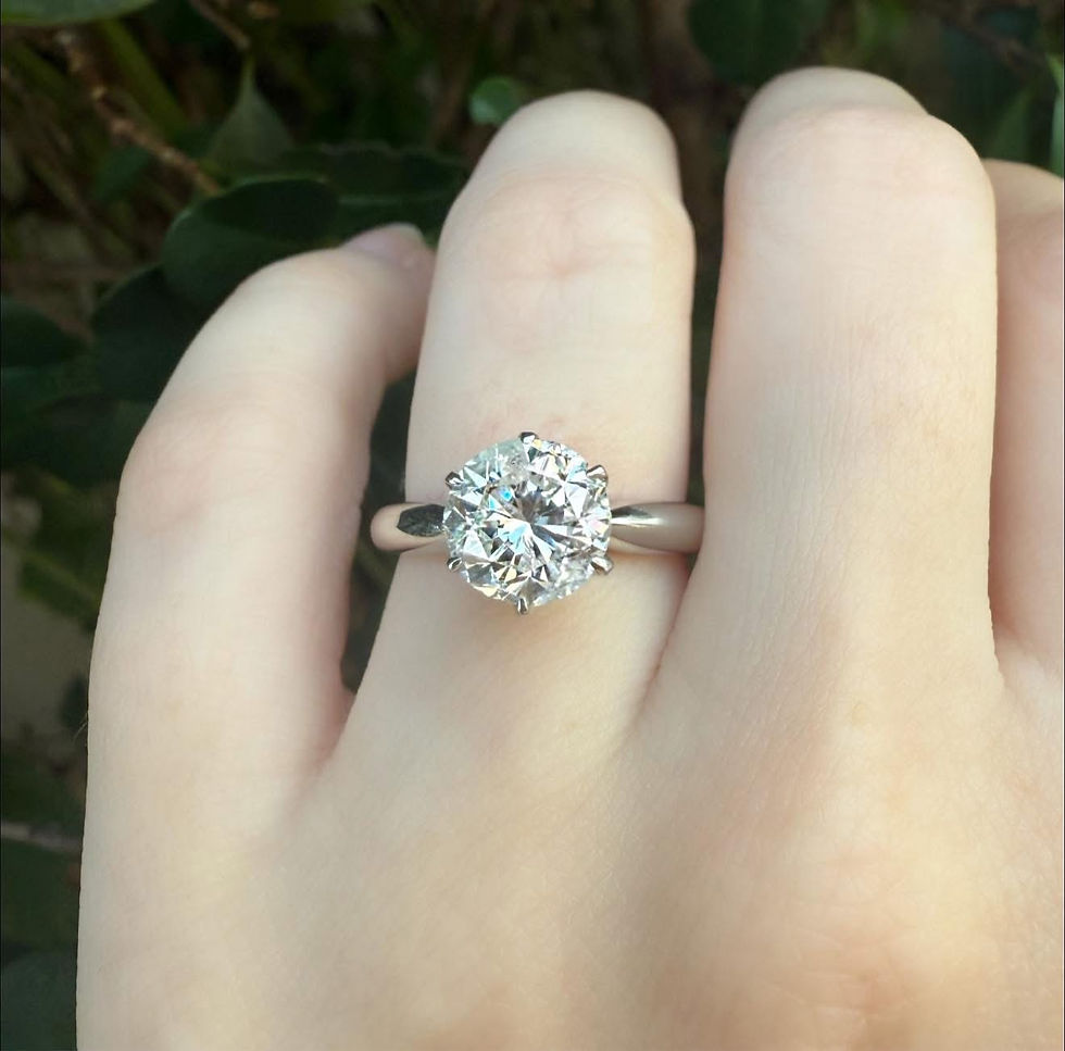Thumbnail: 2.25ct Natural Round Cut Diamond Solitaire Platinum Ring 
