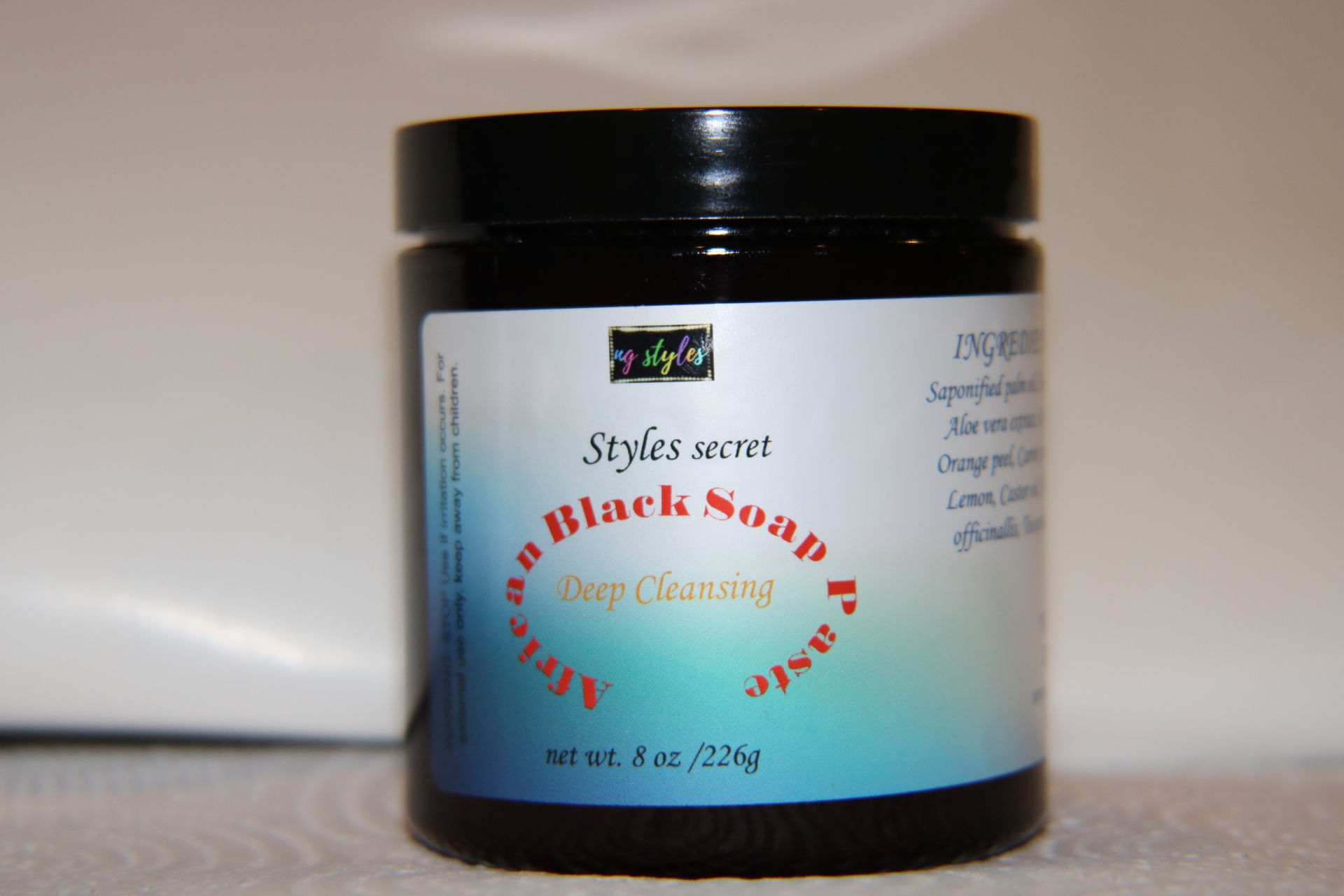 STYLES SECRETS AFRICAN BLACK SOAP PASTE.