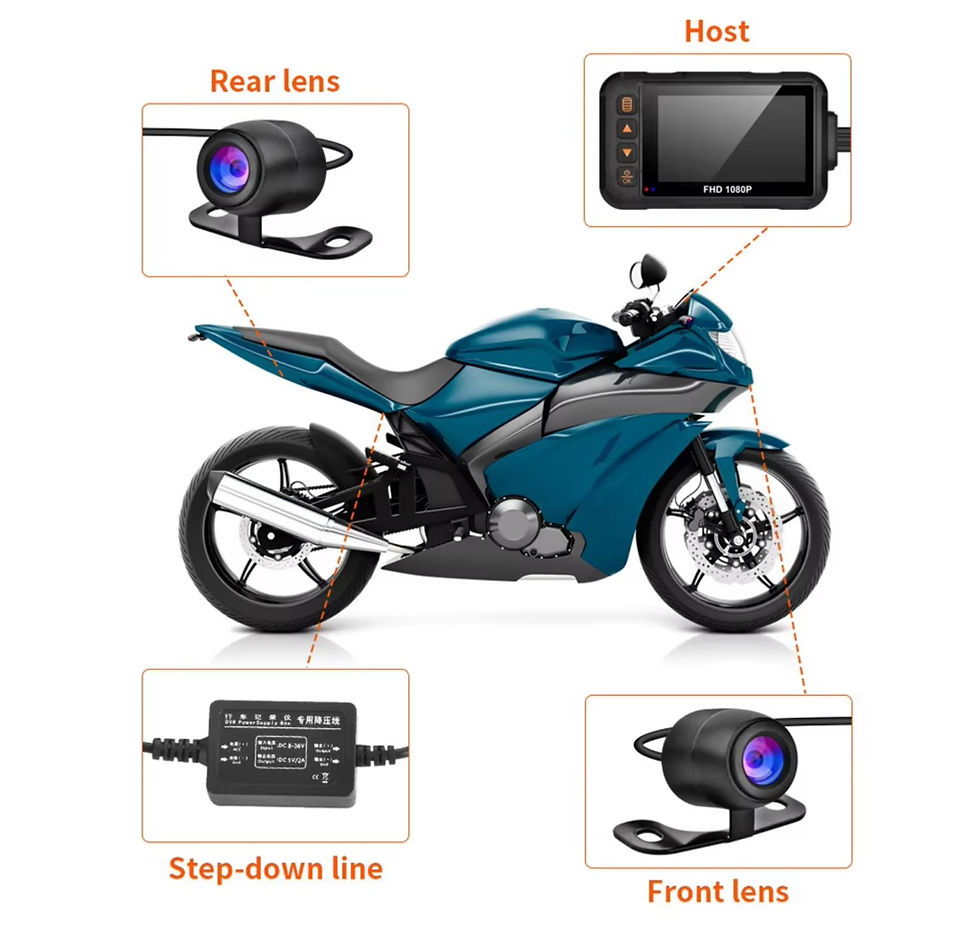 Thumbnail: HD 1080P LCD Waterproof GPS Wifi Front and Rear Dual Camera