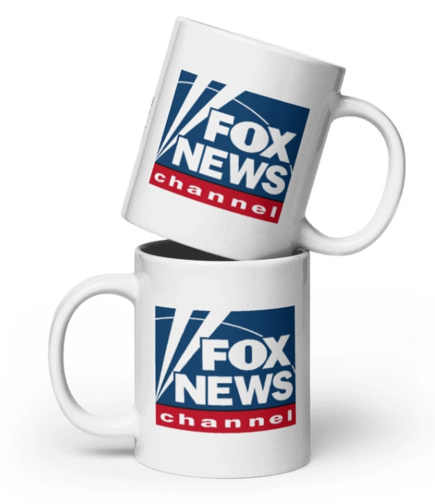Fox News Channel White Glossy Coffee Tea Mug