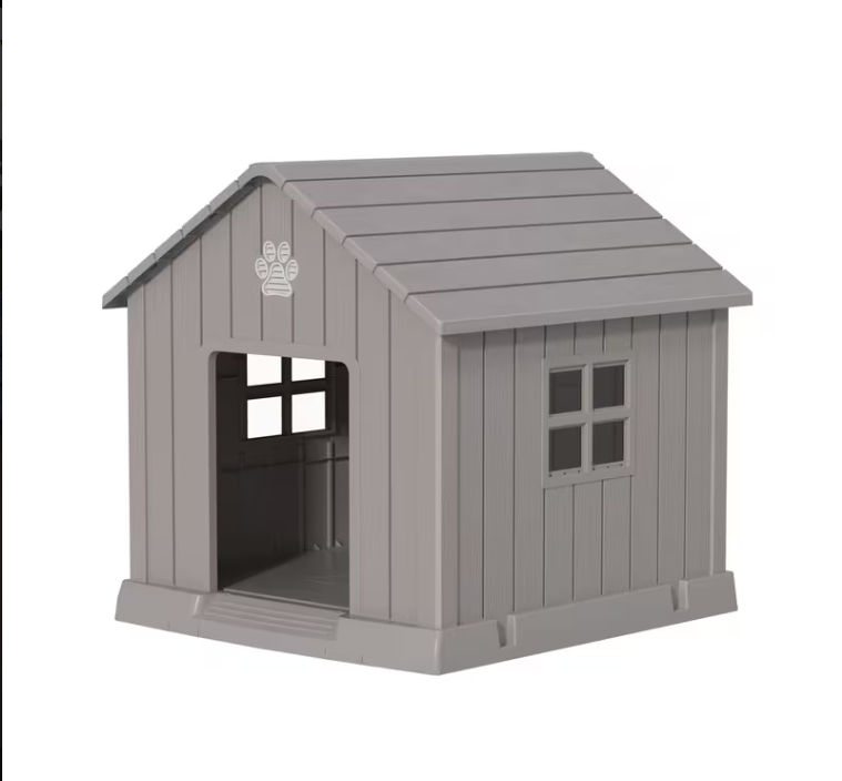 Thumbnail: Dog House Outdoor Indoor for Medium Large Dogs, Sturdy Plastic, Elevated Floor