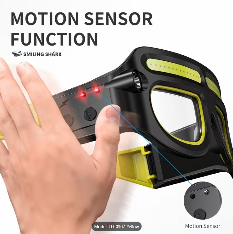 Miniatura: Hands-Free LED Headlamp Glasses with Spotlight & COB Floodlight, USB Rechargeabl