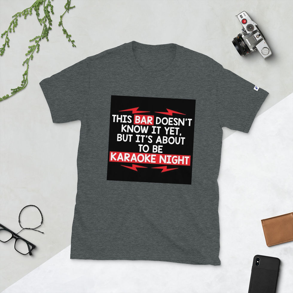Miniatura: The Bar Doesn't Know It Yet Karaoke Night Short-Sleeve Unisex T-Shirt
