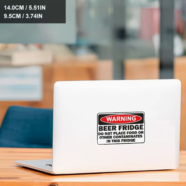 Thumbnail: Warning Beer Fridge | Decal Vinyl Sticker | Cars Trucks Vans Walls Laptop | Beer
