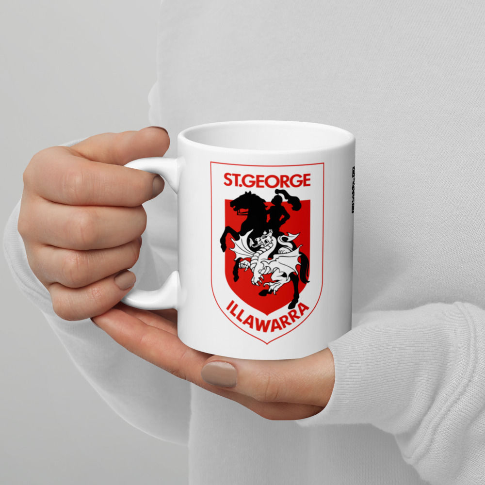 St. George Illawarra Dragons Australian Rugby Team White Glossy Mug