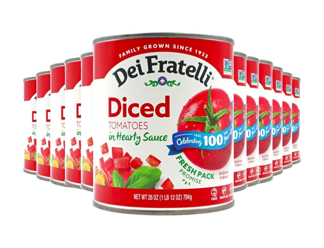 Dei Fratelli Diced Tomatoes in Hearty Sauce (28 oz. cans; 12 pack) - 5th Generat