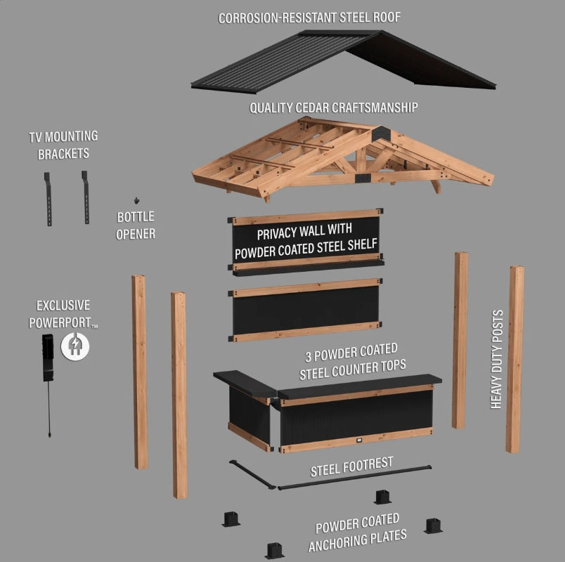 Thumbnail: Backyard Discovery Palisade Outdoor Bar