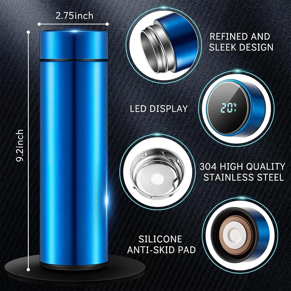Thumbnail: Thermal Digital Beverage Bottle with Temperature Display