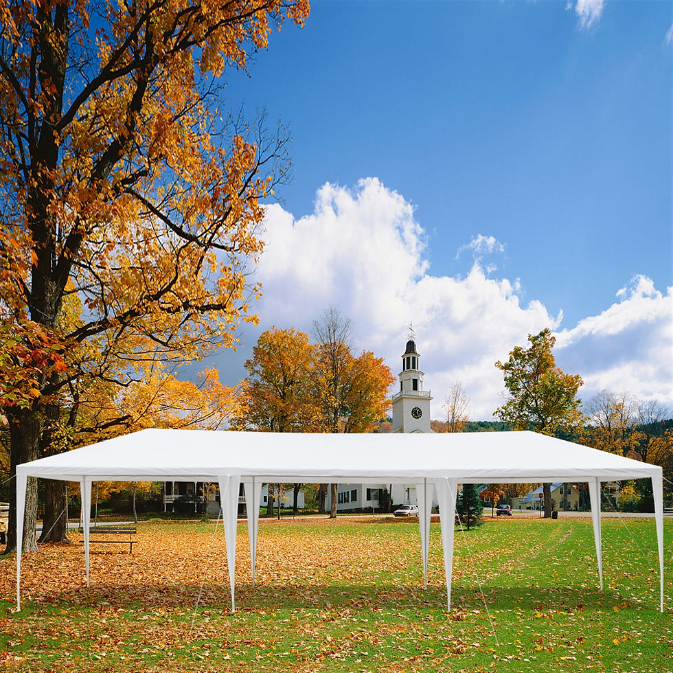 Thumbnail: 9' x 28' Seven Sided Portable Waterproof Tent with Spiral Tubes