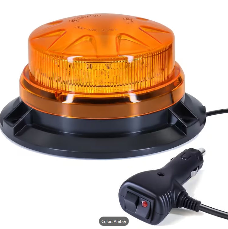 Miniatura: LED 12V Beacon Light Yellow Emergency Strobe Lights for Trucks, Plows