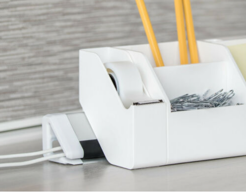 Thumbnail: Bostitch Konnect™ 9-piece workspace organizer kit White (KT-CKIT2-WHITE)