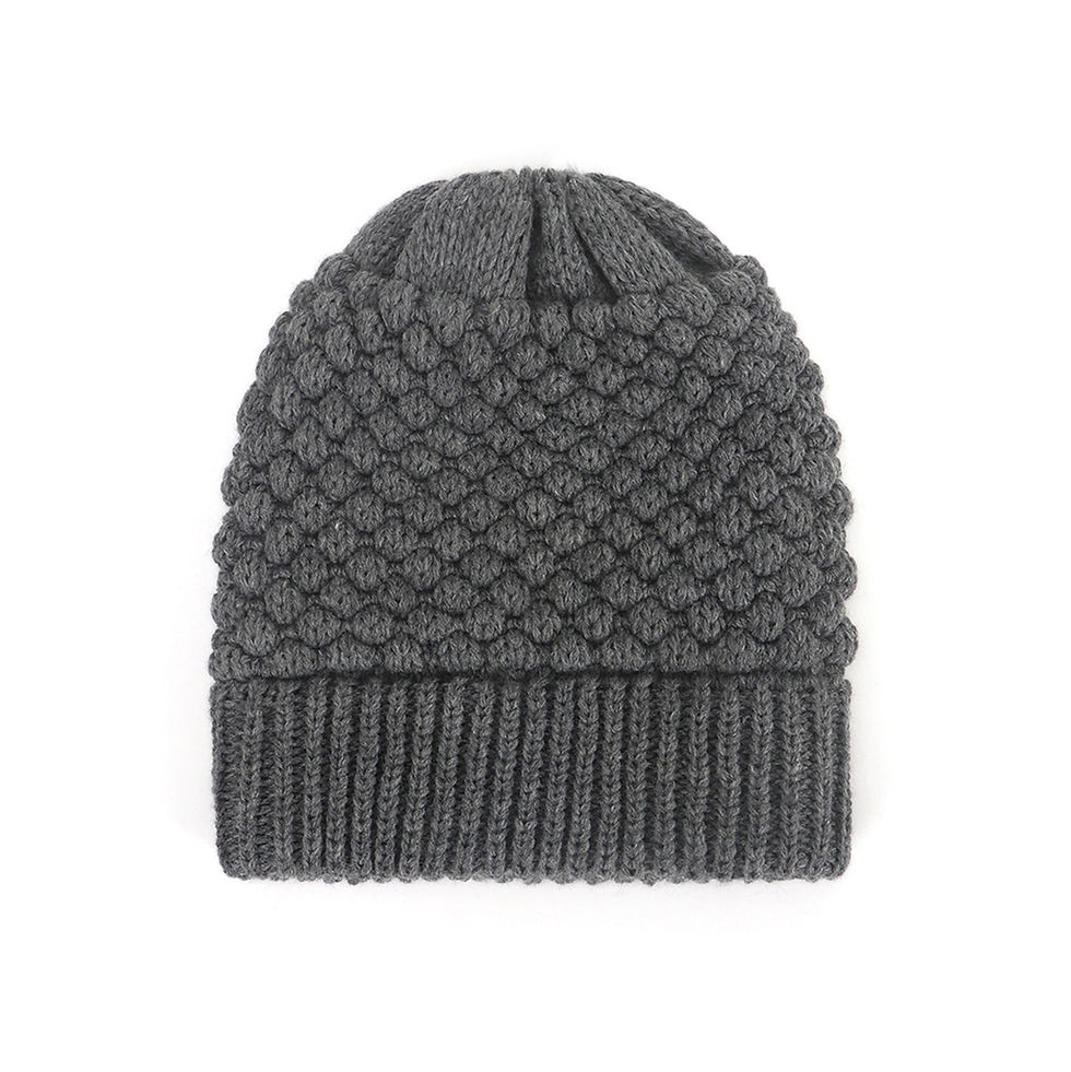 Thumbnail: Acrylic Floppy Winter Snow Unisex Hat With Ponytail Hole