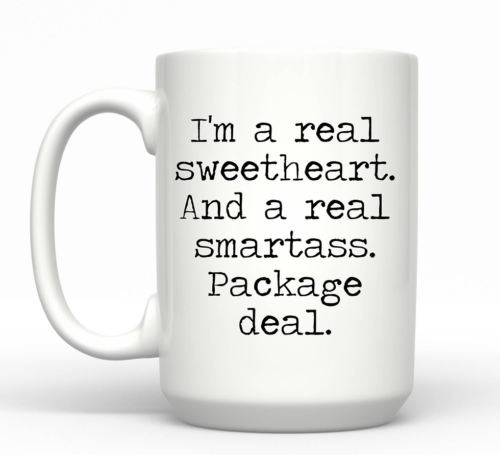 Thumbnail: Funny Text Novelty Slogans Coffee Tea Mug - 15 Ounce - Great for Home & Office