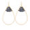 Thumbnail: Hde3070 - Open Teardrop With Rondelle Beads Earrings