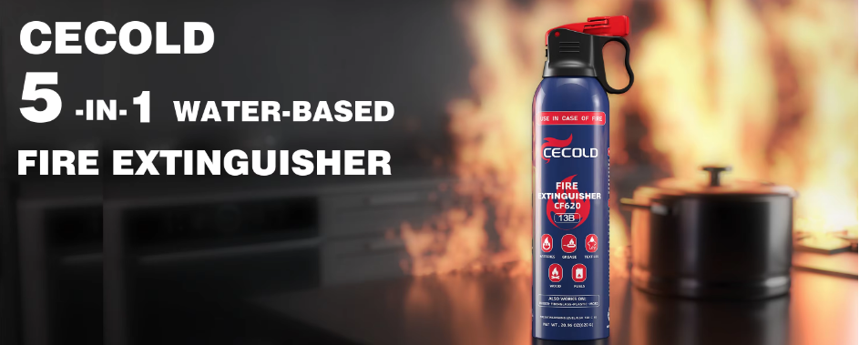 Thumbnail: Small Portable Fire Extinguisher for Home and Kitchen, 4-Pack, Prevents Reigniti