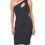 Miniatura: Eden Asymmetric Neckline Mini Dress - Black