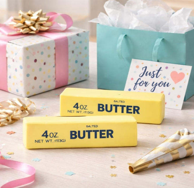 Thumbnail: Slow Rising Stress Butter Squishy Set of 2, Soft Butter Stick Fidget Squeeze Toy