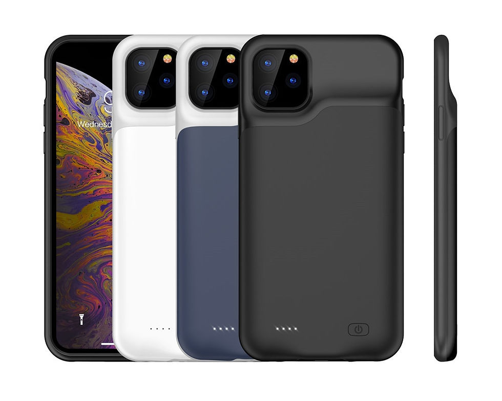 Miniatura: Slim Silicone Shockproof Battery Charger Cases for iPhone 11 Pro Max
