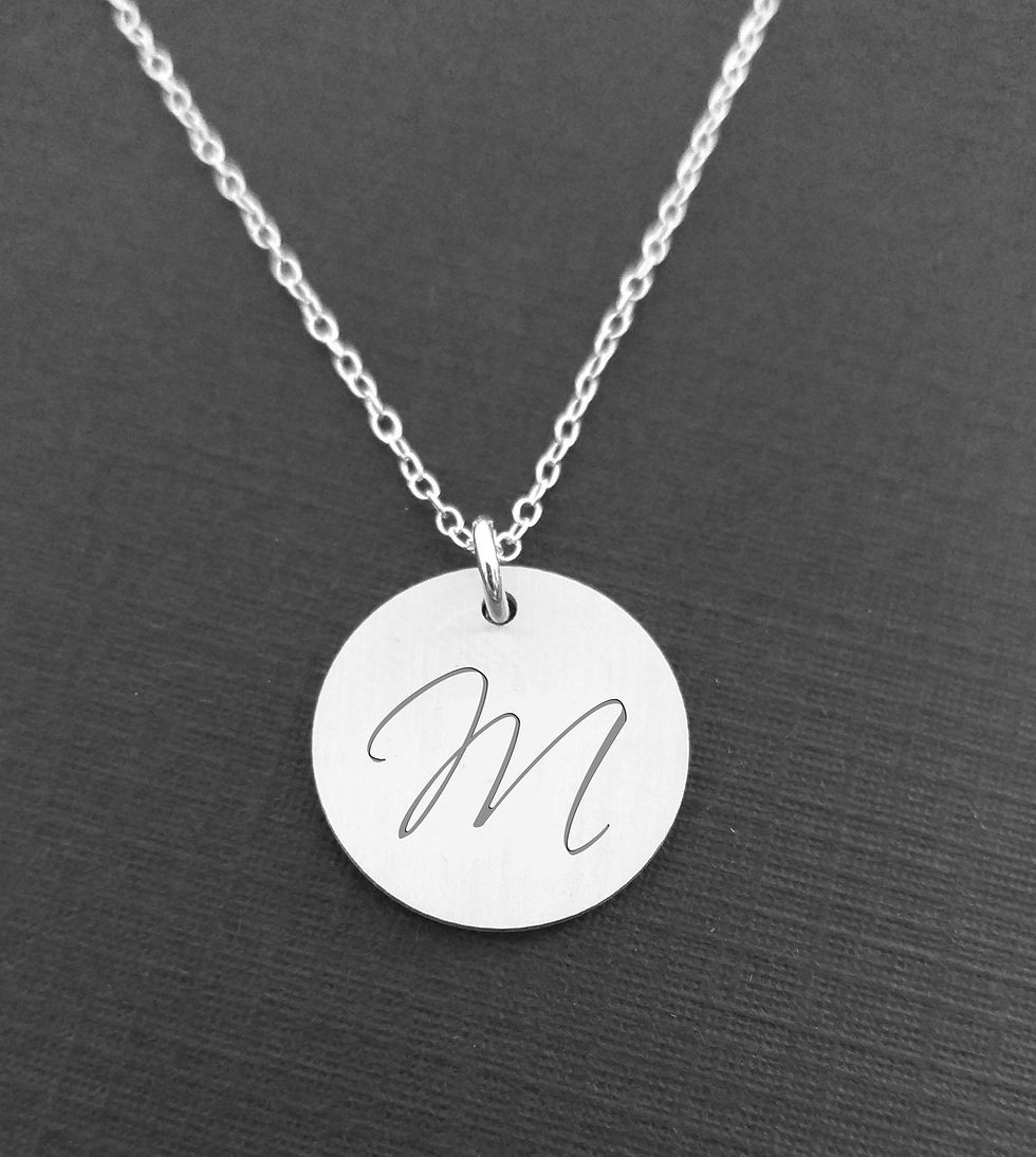 Thumbnail: Personalized Initial Necklace - Sterling Silver