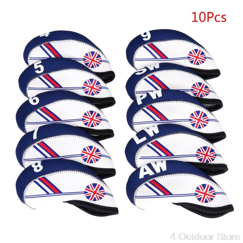 Thumbnail: 9/10/12Pcs Portable PU Golf Club Iron Head Covers Protector Golfs Head Cover