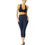 Thumbnail: High Waisted Yoga Capri Leggings - Navy Blue