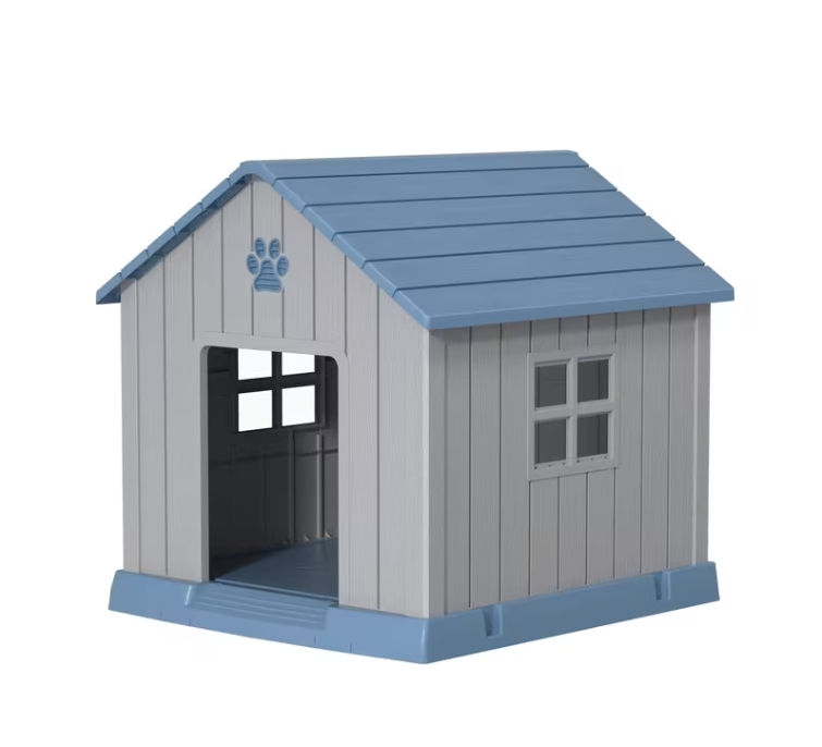 Thumbnail: Dog House Outdoor Indoor for Medium Large Dogs, Sturdy Plastic, Elevated Floor