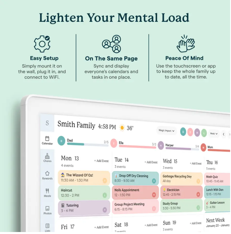 Thumbnail: Skylight - Calendar Max: 27 inch Touchscreen Smart Calendar and Family Organizer