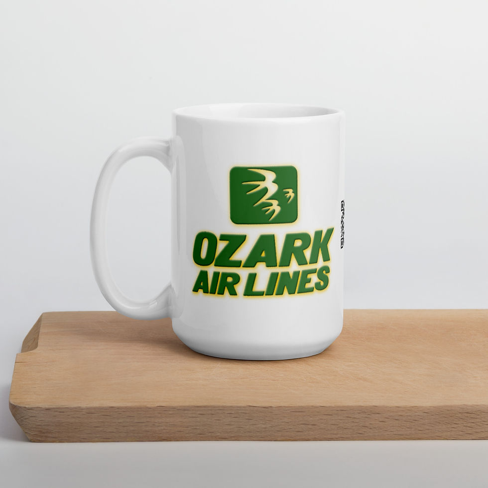 Thumbnail: Legacy Air Carrier Ozark Airlines White Glossy Coffee Tea Mug