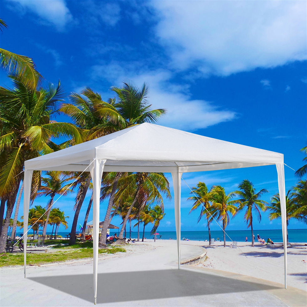 Thumbnail: 39" X 39" Three Sides Waterproof Tent with Spiral Tubes White