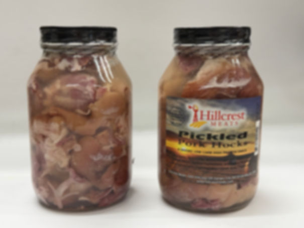 Hillcrest Meats Pickled Pork Hocks Large 2 Glass Jar Set