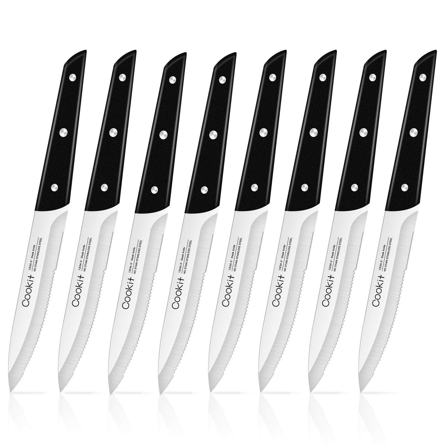 8PC Stainless Steel Serrated Steak Knife Set