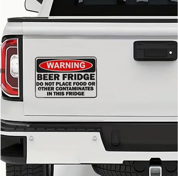 Thumbnail: Warning Beer Fridge | Decal Vinyl Sticker | Cars Trucks Vans Walls Laptop | Beer