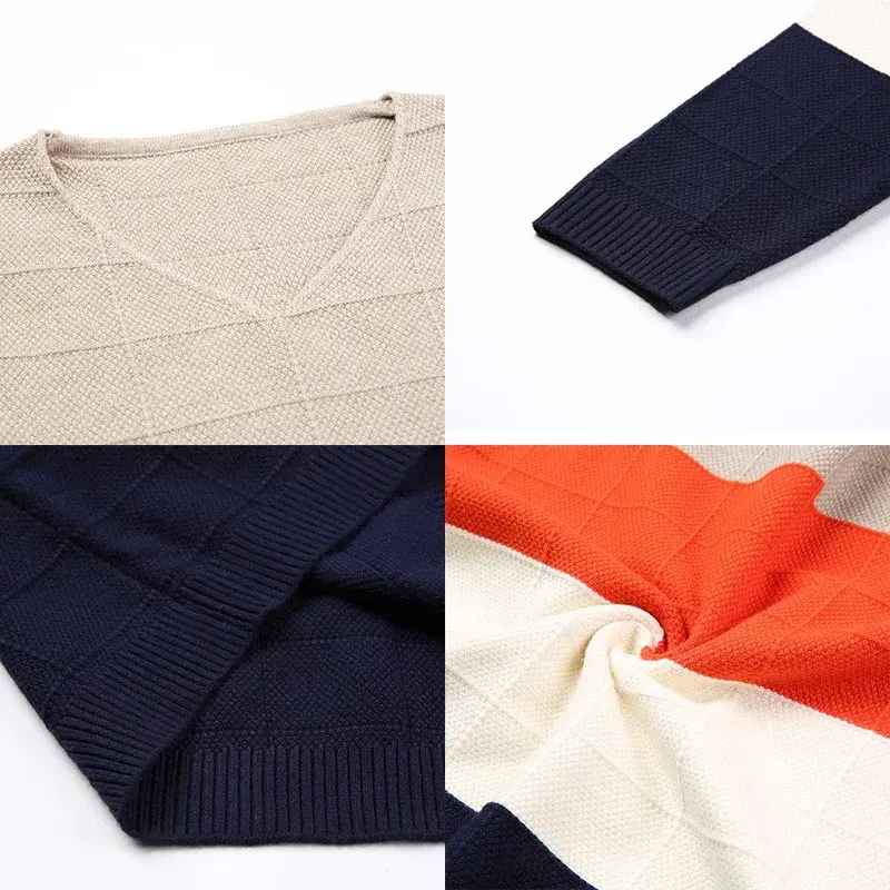 Thumbnail: Men's Long Sleeve V-Neck Fit Sweater