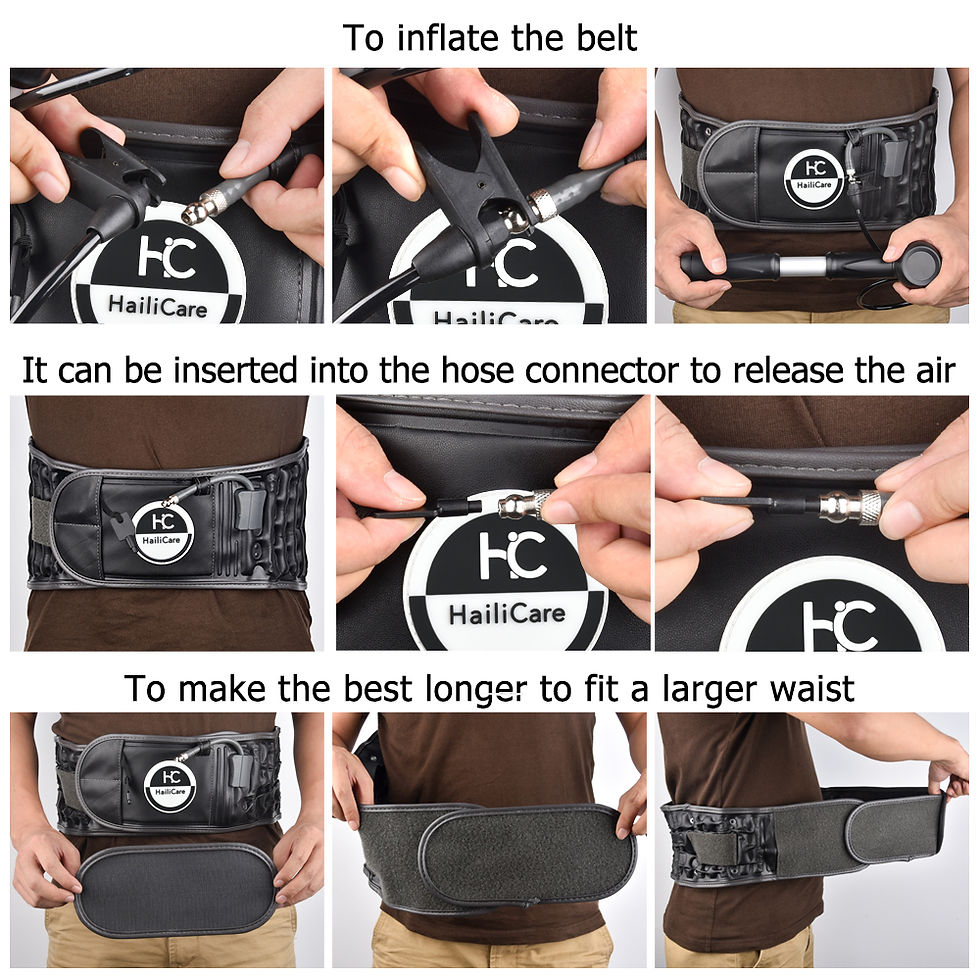 Thumbnail: Lumbar Support Back Belt Spinal Air Decompression Air Traction Lumbar Belt