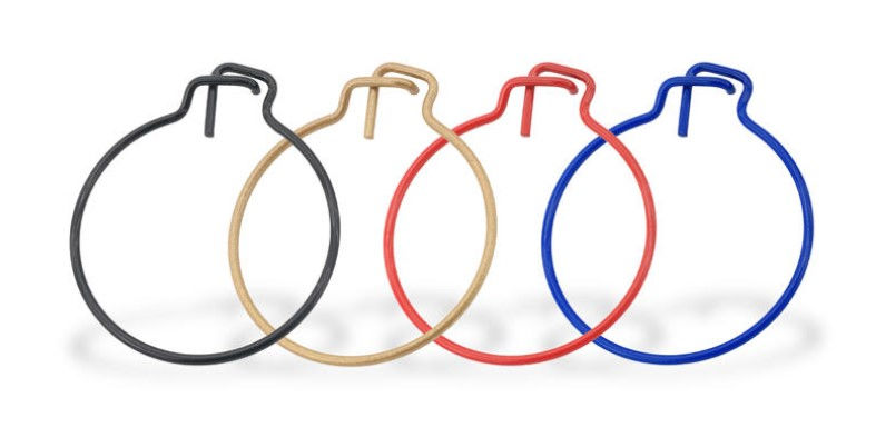 Safety spring clip for rear wheel nut Ducati~DAM01B~BLACK & DAM01R~RED