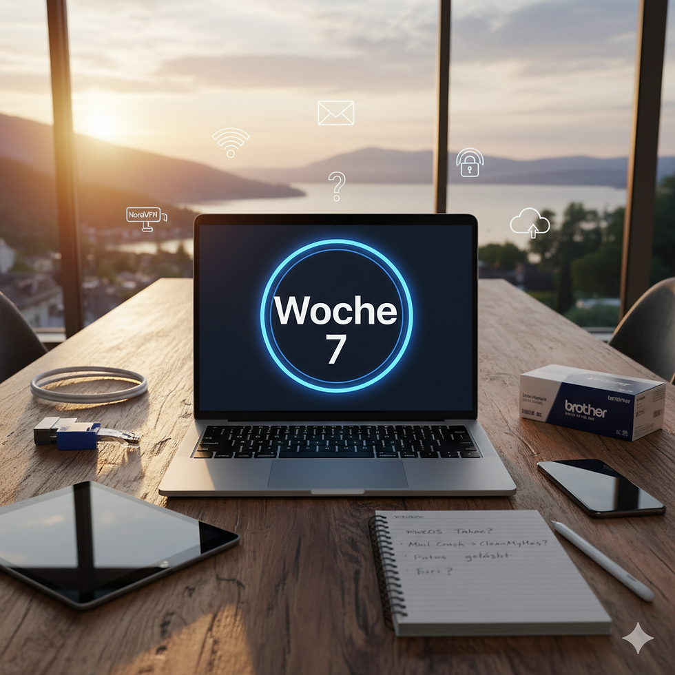 onoffMEDIA Apple Support Wochenrückblick Woche 7: High-End-Audiosystems mit NAD und Piega über die Rettung eines klebrigen MacBooks bis hin zur Einrichtung des neuen iPhone 17 Pro im Range Rover