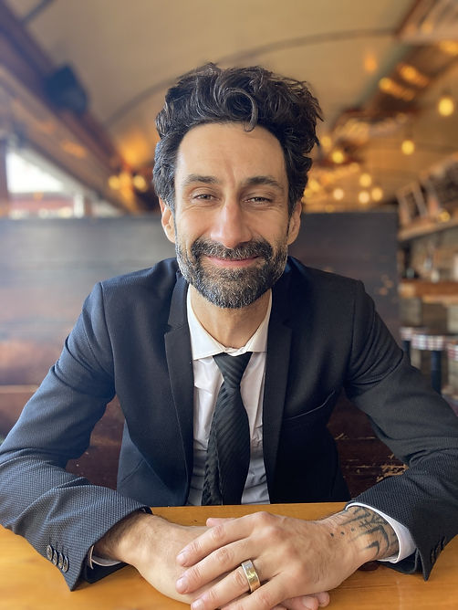 Close-up of Joro, a Hudson Valley-based wedding DJ