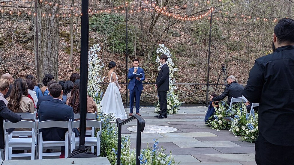 Wedding officiant at wedding