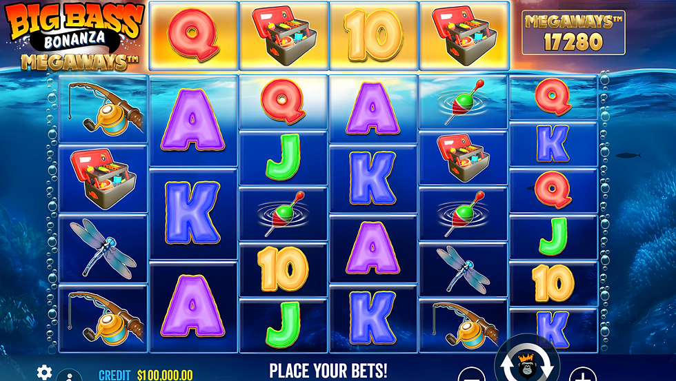 Tela de Big Bass Bonanza Megaways