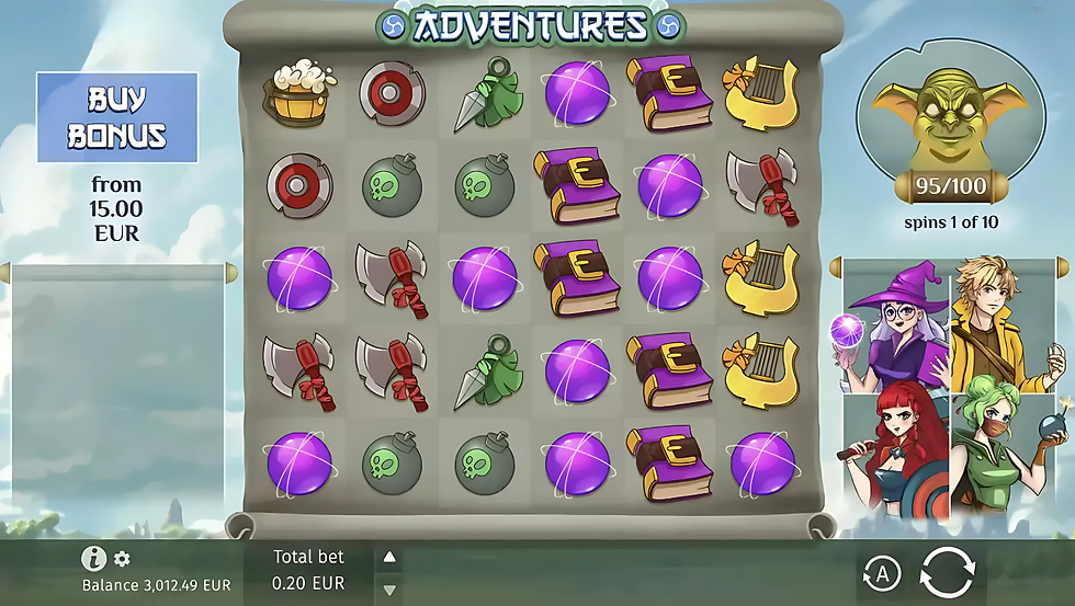 Tela do jogo Adventures
