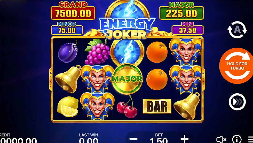 Tela de Energy Joker Hold and Win
