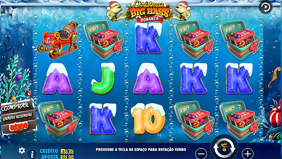 Tela do jogo Christmas Big Bass Bonanza