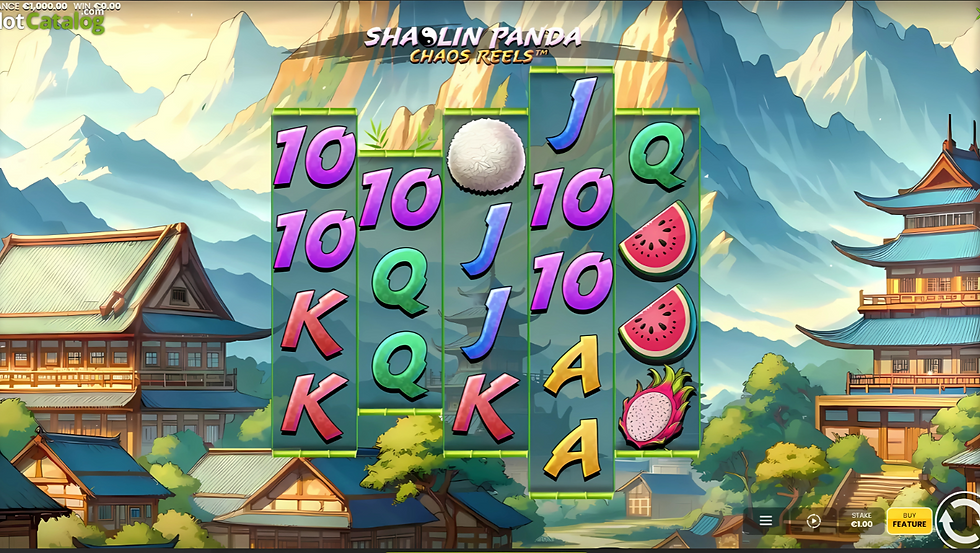 Tela de Shaolin Panda Chaos Reels
