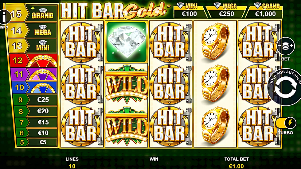 Tela do jogo Hit Bar Gold