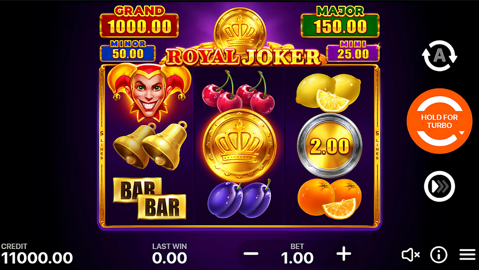 Tela de Royal Joker - Hold and Win