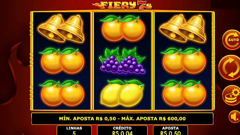 Tela do jogo Fiery 7s