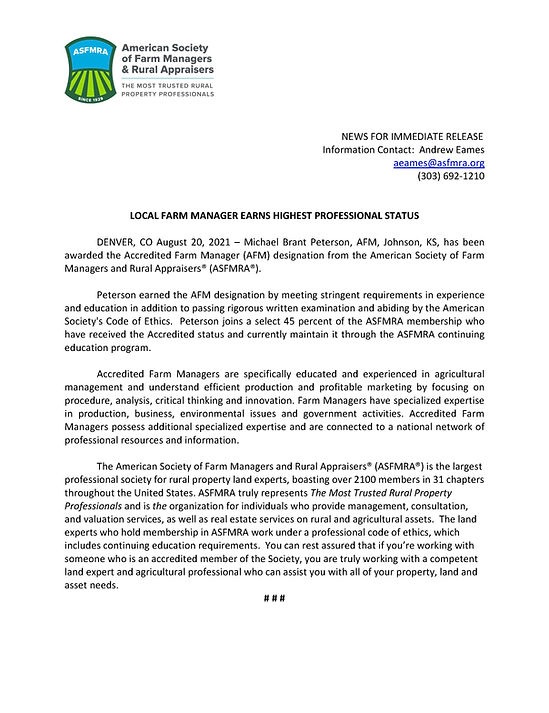 Peterson,B AFM Press Release.jpg