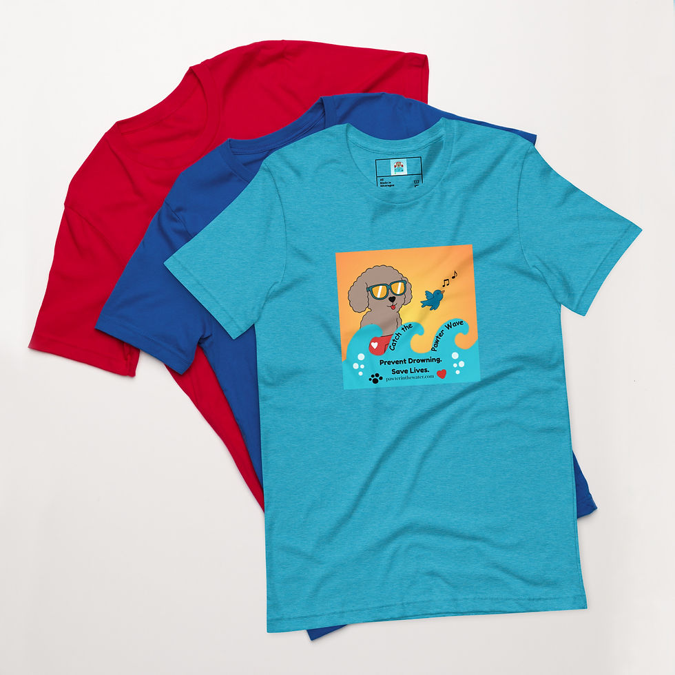 Thumbnail: Pawter Water Safety Awareness Unisex t-shirt