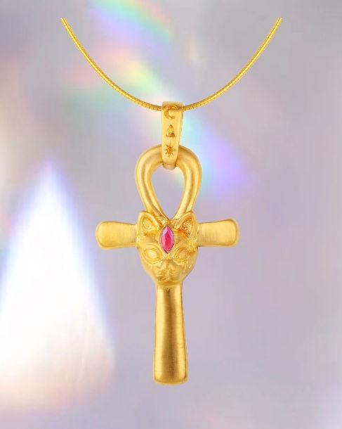 Thumbnail: BASTET ANKH NECKLACE
